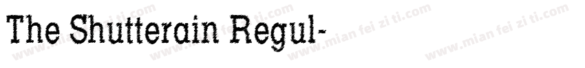 The Shutterain Regul字体转换